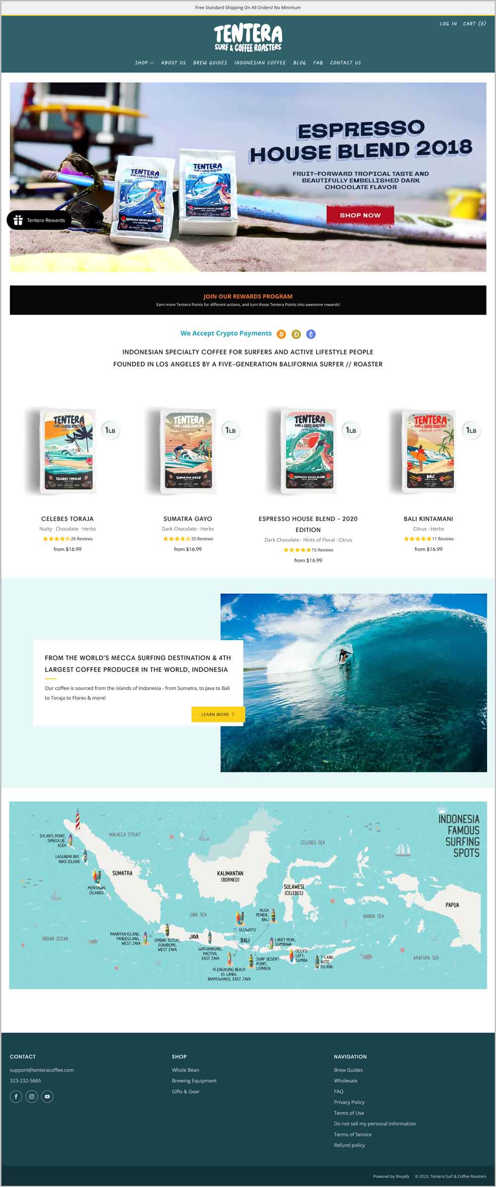 homepage before and after