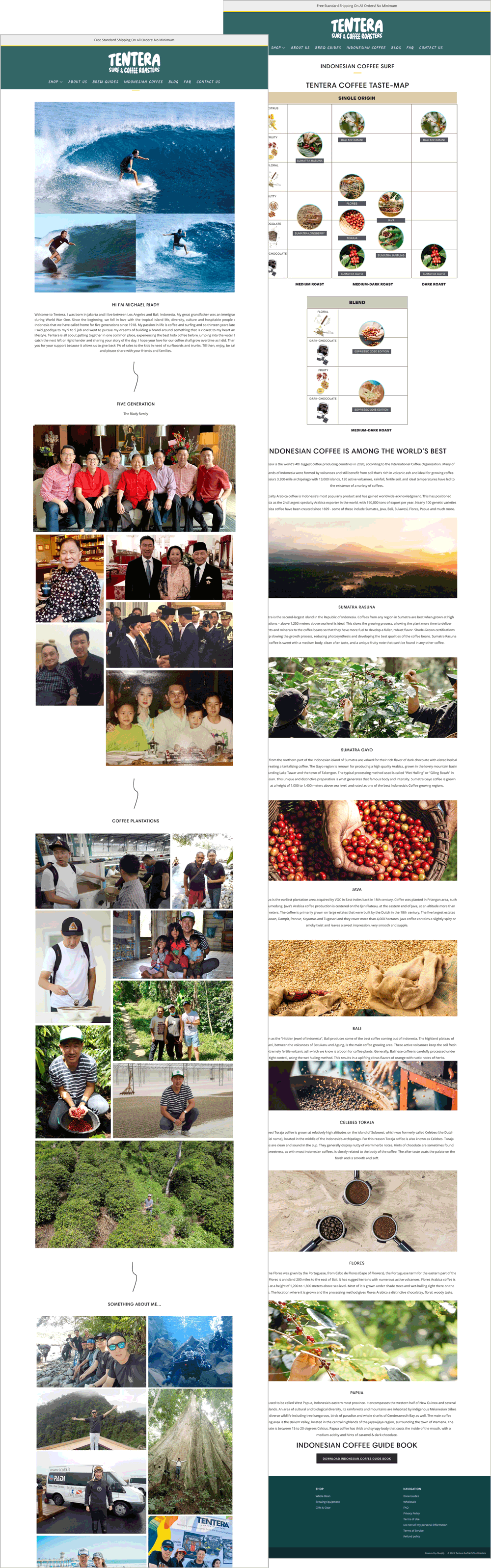 Mission-related Pages before and after