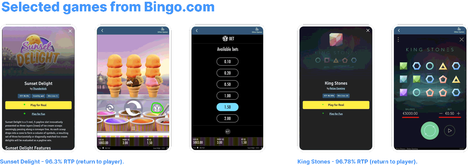 games screenshots from Bingo.com